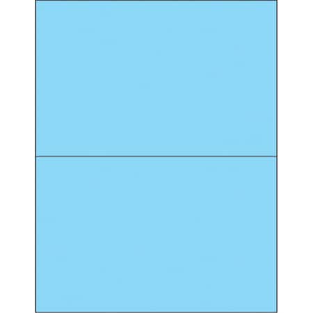 Bondad 8.5 x 5.5 in. Fluorescent Pastel Blue Removable Rectangle Laser Labels, 200PK BO2819660